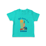 Cricket Fever Is On TSHIRT – Fan Edition - TEAL - 0-5 Months Old (Chest 17")