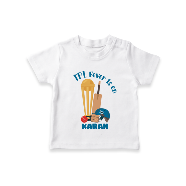 Cricket Fever Is On TSHIRT – Fan Edition - WHITE - 0-5 Months Old (Chest 17")