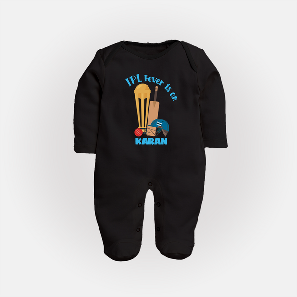 Cricket Fever Is On FULL BODY SUIT – Fan Edition - BLACK - New Born (Chest 7.5")