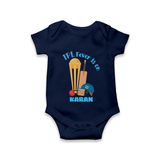 Cricket Fever Is On Baby Romper – Fan Edition - NAVY BLUE - New Born (Chest 14")