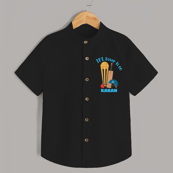 Cricket Fever Is On SHIRT – Fan Edition - BLACK - 0 - 6 Months Old (Chest 23")