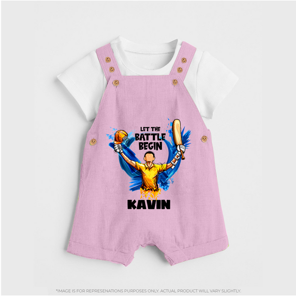 Let The Battle Begin DUNGAREE – Match Day Outfit - BABY PINK - 0 - 5 Months Old (Chest 18")