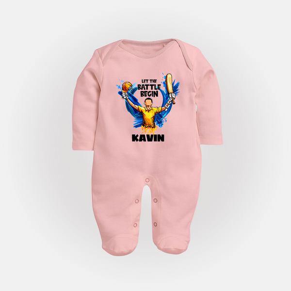 Let The Battle Begin FULL BODY SUIT – Match Day Outfit - BABY PINK - New Born (Chest 7.5")