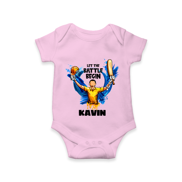 Let The Battle Begin Baby Romper – Match Day Outfit - BABY PINK - New Born (Chest 14")