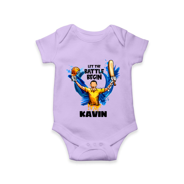 Let The Battle Begin Baby Romper – Match Day Outfit - LILAC - New Born (Chest 14")