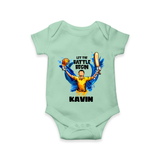 Let The Battle Begin Baby Romper – Match Day Outfit - MINT GREEN - New Born (Chest 14")