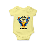 Let The Battle Begin Baby Romper – Match Day Outfit - PASTEL YELLOW - New Born (Chest 14")