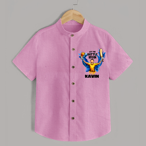 Let The Battle Begin SHIRT – Match Day Outfit - BABY PINK - 0 - 6 Months Old (Chest 23")