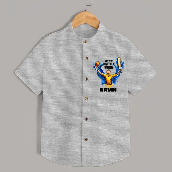 Let The Battle Begin SHIRT – Match Day Outfit - GREY - 0 - 6 Months Old (Chest 23")