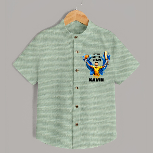 Let The Battle Begin SHIRT – Match Day Outfit - MINT GREEN - 0 - 6 Months Old (Chest 23")