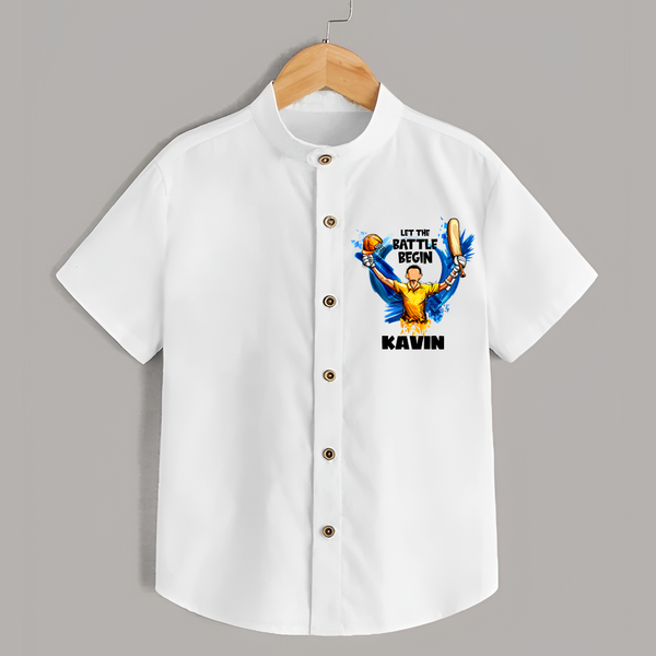 Let The Battle Begin SHIRT – Match Day Outfit - WHITE - 0 - 6 Months Old (Chest 23")