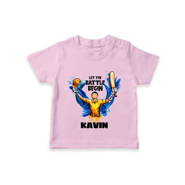 Let The Battle Begin TSHIRT – Match Day Outfit - BABY PINK - 0-5 Months Old (Chest 17")