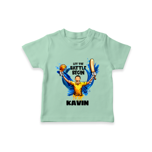 Let The Battle Begin TSHIRT – Match Day Outfit - MINT GREEN - 0-5 Months Old (Chest 17")