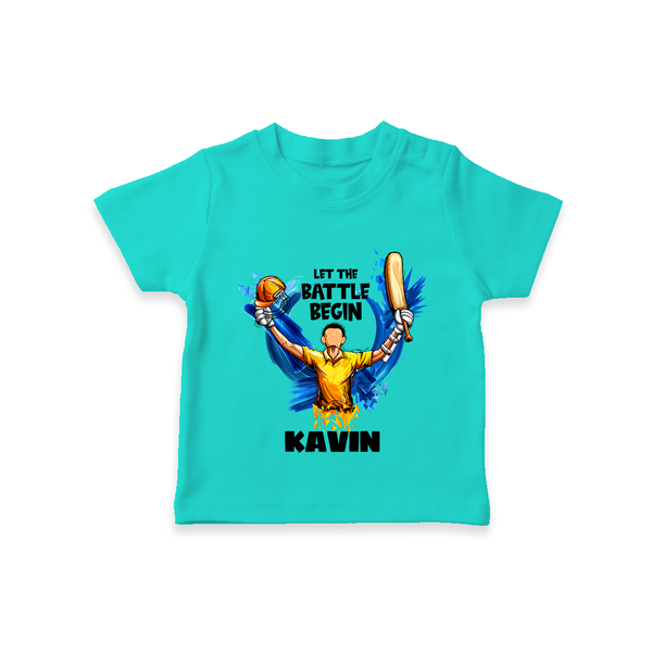 Let The Battle Begin TSHIRT – Match Day Outfit - TEAL - 0-5 Months Old (Chest 17")