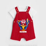 Let The Battle Begin DUNGAREE – Match Day Outfit - RED - 0 - 5 Months Old (Chest 18")