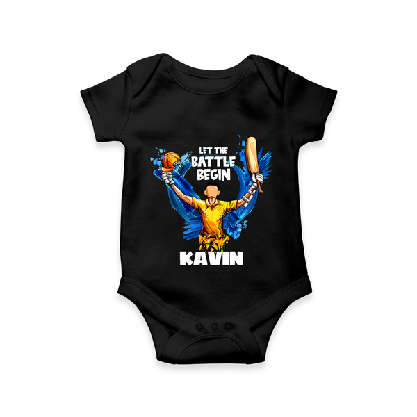 Let The Battle Begin Baby Romper – Match Day Outfit - BLACK - New Born (Chest 14")
