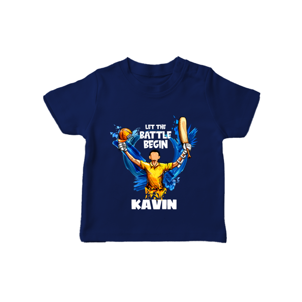 Let The Battle Begin TSHIRT – Match Day Outfit - NAVY BLUE - 0-5 Months Old (Chest 17")