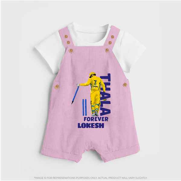 Yellow Army Forever DUNGAREE – Cricket Fan Inspired - BABY PINK - 0 - 5 Months Old (Chest 18")