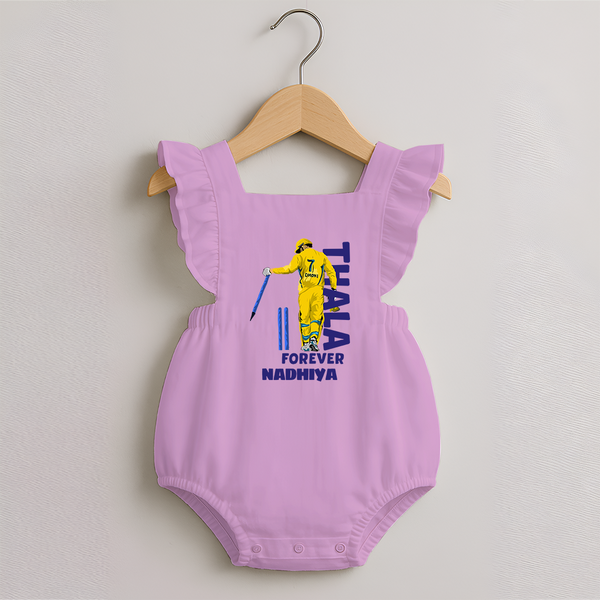Yellow Army Forever ROMPER FROCK – Cricket Fan Inspired - BABY PINK - 0 - 3 Months Old (Chest 19")