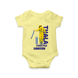 Yellow Army Forever Baby Romper – Cricket Fan Inspired - PASTEL YELLOW - New Born (Chest 14")