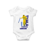Yellow Army Forever Baby Romper – Cricket Fan Inspired - WHITE - New Born (Chest 14")