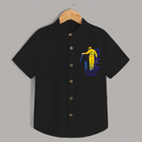 Thala Forever - Feel The Cricket Fever With Our Customized IPL-Themed Shirt For Kids With Baby Name - BLACK - 0 - 6 Months Old (Chest 23")
