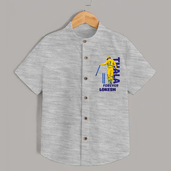 Yellow Army Forever SHIRT – Cricket Fan Inspired - GREY - 0 - 6 Months Old (Chest 23")