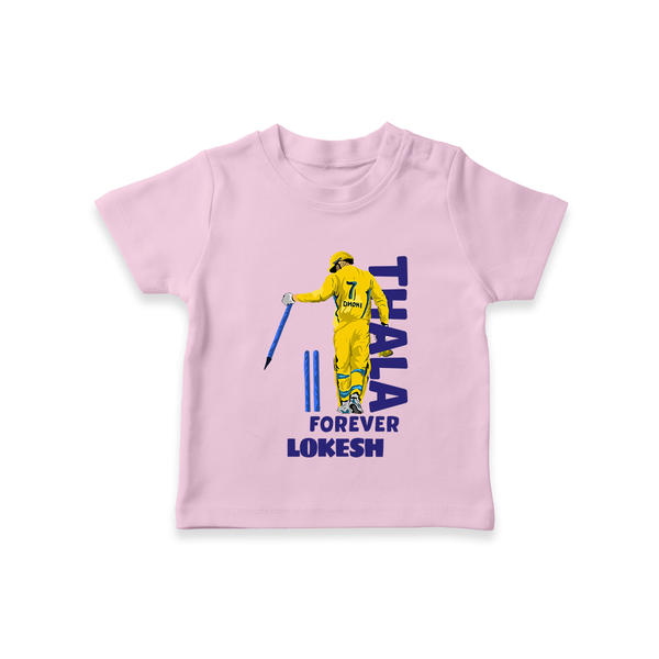 Yellow Army Forever TSHIRT – Cricket Fan Inspired - BABY PINK - 0-5 Months Old (Chest 17")