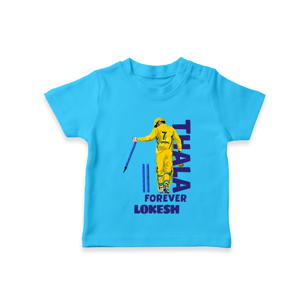 Yellow Army Forever TSHIRT – Cricket Fan Inspired - SKY BLUE - 0-5 Months Old (Chest 17")