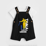 Yellow Army Forever DUNGAREE – Cricket Fan Inspired - BLACK - 0 - 5 Months Old (Chest 18")