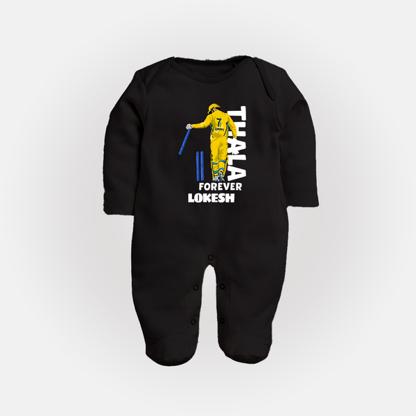 Yellow Army Forever FULL BODY SUIT – Cricket Fan Inspired - BLACK - New Born (Chest 7.5")