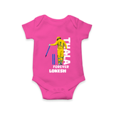 Yellow Army Forever Baby Romper – Cricket Fan Inspired - HOT PINK - New Born (Chest 14")