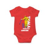 Yellow Army Forever Baby Romper – Cricket Fan Inspired - RED - New Born (Chest 14")