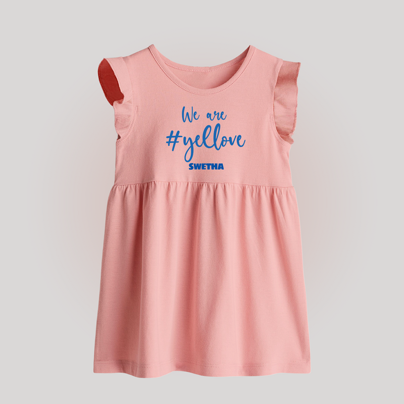 We Are #Yellow - Feel The Cricket Fever With Our Customized IPL-Themed Baby Frock For Babies With Baby Name - BABY PINK - 0 - 3 Months Old (Chest 17")