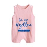 We Love Yellow BUTTON ROMPER – Color Fan Edition - BABY PINK - New Born (Chest 18")