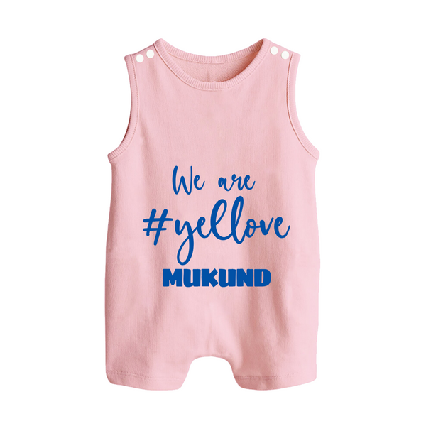 We Love Yellow BUTTON ROMPER – Color Fan Edition - BABY PINK - New Born (Chest 18")