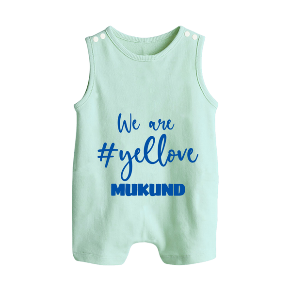 We Love Yellow BUTTON ROMPER – Color Fan Edition - MINT GREEN - New Born (Chest 18")