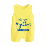 We Love Yellow BUTTON ROMPER – Color Fan Edition - PASTEL YELLOW - New Born (Chest 18")
