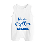We Love Yellow BUTTON ROMPER – Color Fan Edition - WHITE - New Born (Chest 18")