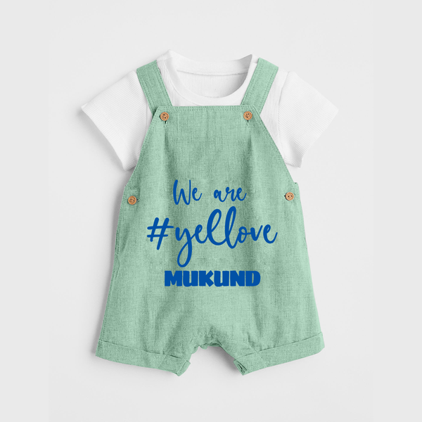 We Love Yellow DUNGAREE – Color Fan Edition - MINT GREEN - 0 - 5 Months Old (Chest 18")