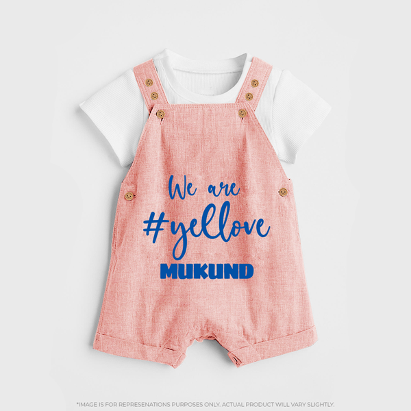 We Love Yellow DUNGAREE – Color Fan Edition - PEACH - 0 - 5 Months Old (Chest 18")