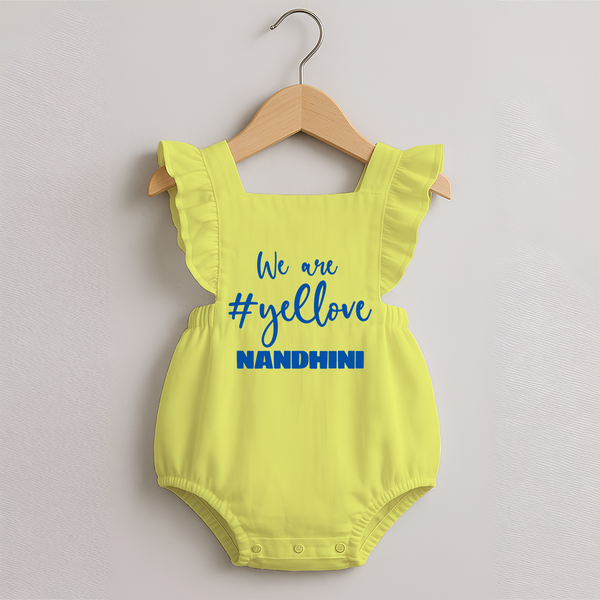 We Love Yellow ROMPER FROCK – Color Fan Edition - PASTEL YELLOW - 0 - 3 Months Old (Chest 19")