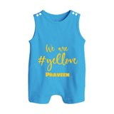 We Are #Yellow - Feel The Cricket Fever With Our Customized IPL-Themed Romper Suit For Babies With Baby Name - ROYAL BLUE - 0 - 5 Months Old (Chest 18")