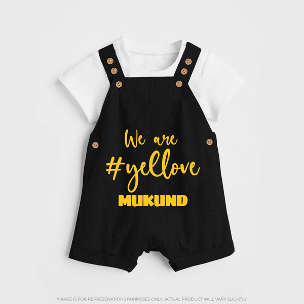 We Love Yellow DUNGAREE – Color Fan Edition - BLACK - 0 - 5 Months Old (Chest 18")