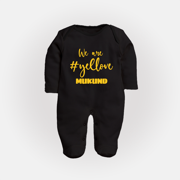 We Love Yellow FULL BODY SUIT – Color Fan Edition - BLACK - New Born (Chest 7.5")