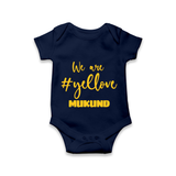 We Love Yellow Baby Romper – Color Fan Edition - NAVY BLUE - New Born (Chest 14")