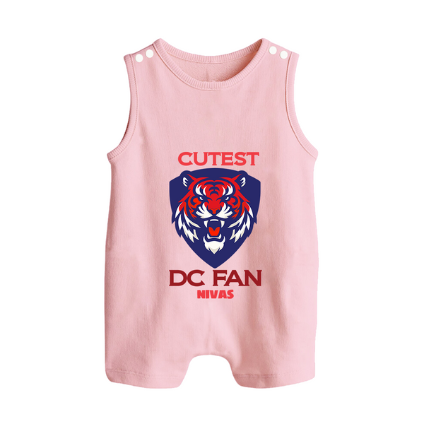 Cutest DC Fan - Support Your Favorite Team With Our Customized IPL-Themed Romper Suit For Babies With Name - BABY PINK - 0 - 5 Months Old (Chest 18")