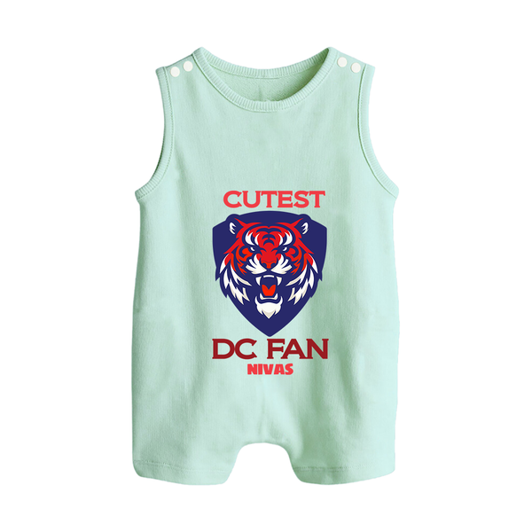 Cutest DC Fan - Support Your Favorite Team With Our Customized IPL-Themed Romper Suit For Babies With Name - MINT GREEN - 0 - 5 Months Old (Chest 18")