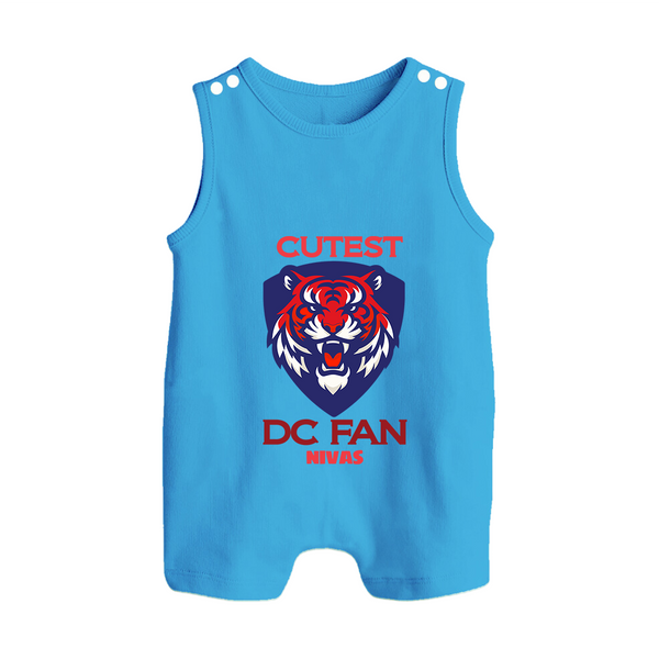 Cutest DC Fan - Support Your Favorite Team With Our Customized IPL-Themed Romper Suit For Babies With Name - ROYAL BLUE - 0 - 5 Months Old (Chest 18")