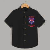 Cutest DC Fan - Support Your Favorite Team With Our Customized IPL-Themed Shirt For Kids With Name - BLACK - 0 - 6 Months Old (Chest 23")